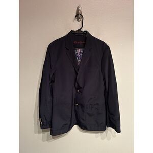 Robert Graham Mens Size Small Tailored Fit Polyester Blazer Jacket Blue